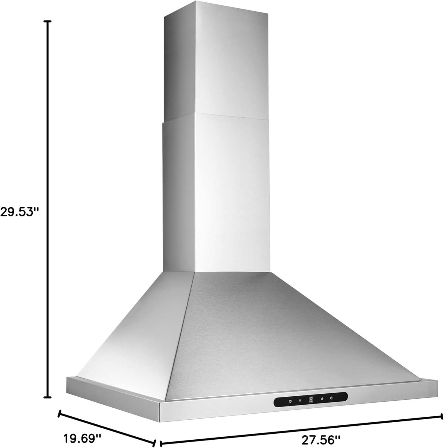 30-Inch Stainless Steel Wall-Mount Convertible Range Hood