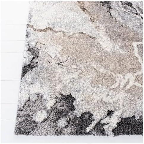 Cyrus Shag CYR121 Power Loomed Indoor Area Rug - Grey/Beige - 8'x10' - Safavieh
