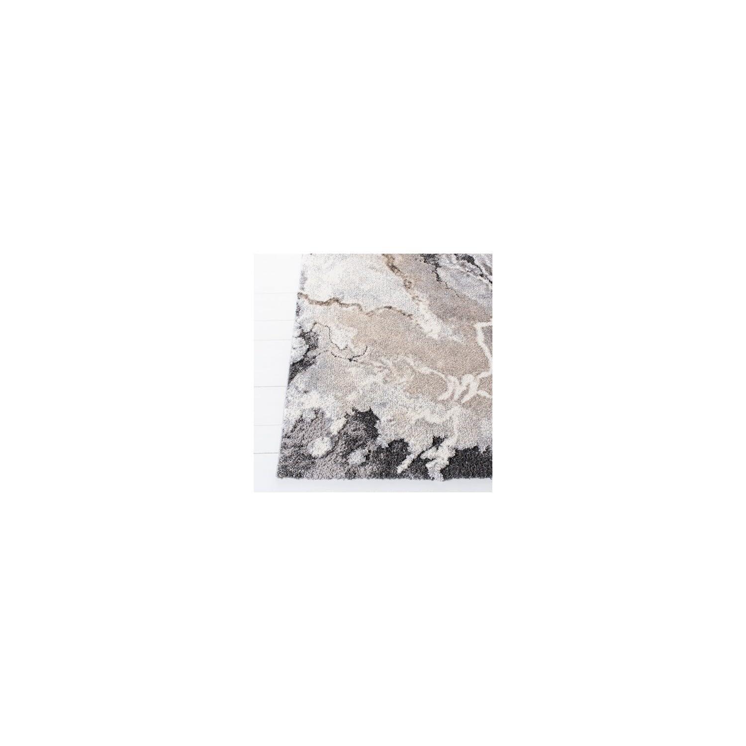Cyrus Shag CYR121 Power Loomed Indoor Area Rug - Grey/Beige - 8'x10' - Safavieh