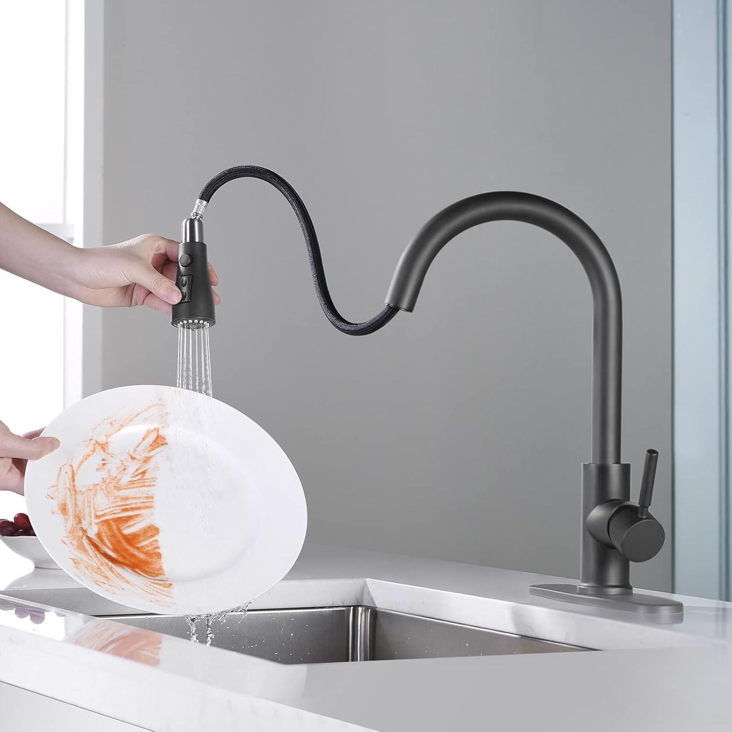 Babevy Pull Down Kitchen Faucet