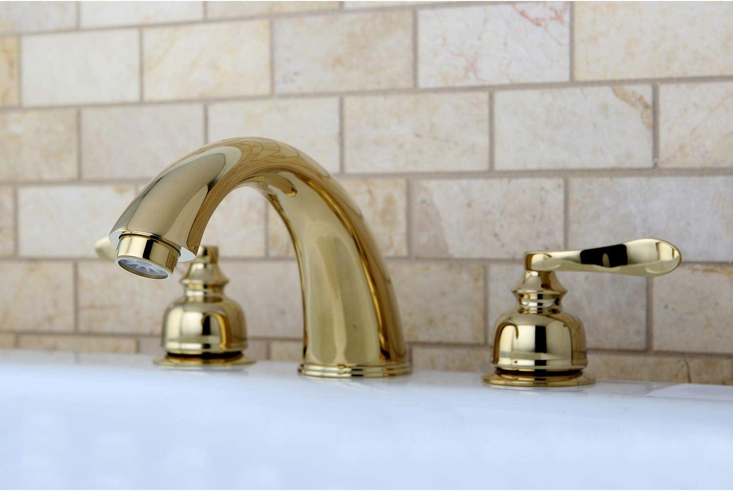 Kingston Brass KB8362NFL NuWave French Two-Handle Roman Tub Faucet, Polished Brass