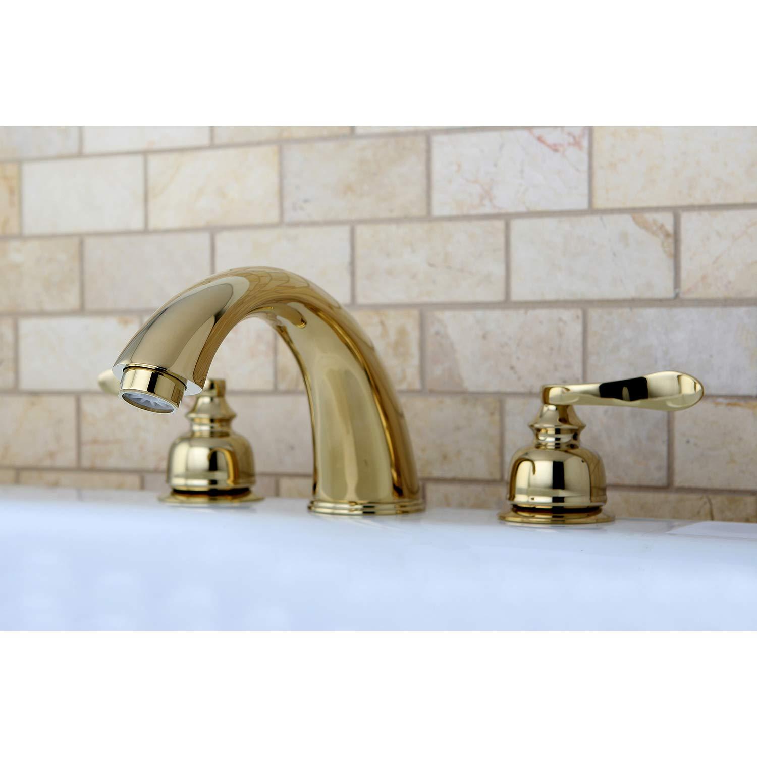 Kingston Brass KB8362NFL NuWave French Two-Handle Roman Tub Faucet, Polished Brass