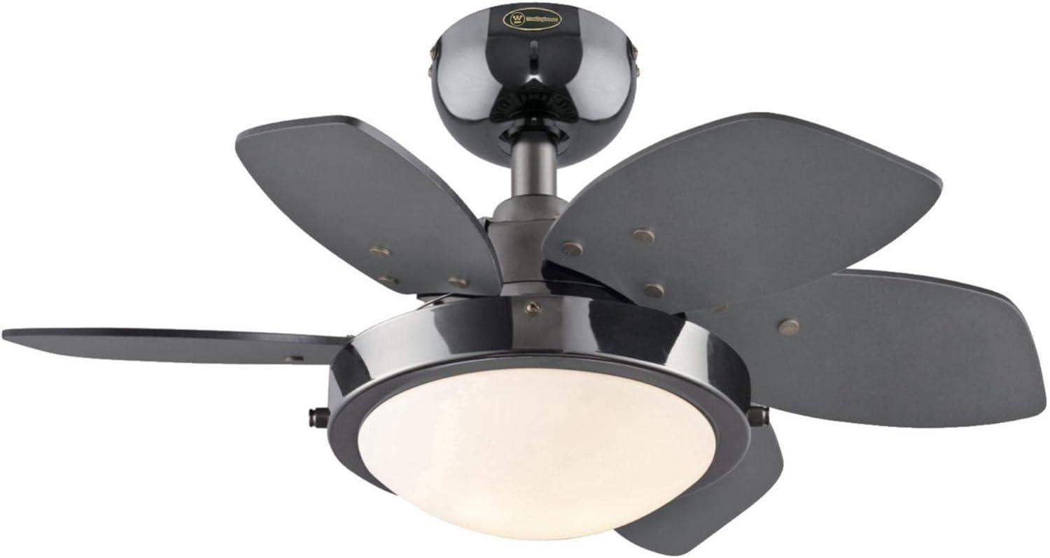 24-Inch Gun Metal LED Ceiling Fan with Reversible Blades