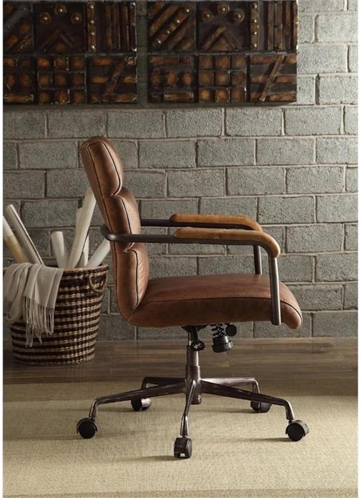 Acme Furniture Harith Office Chair, Retro Brown Leather