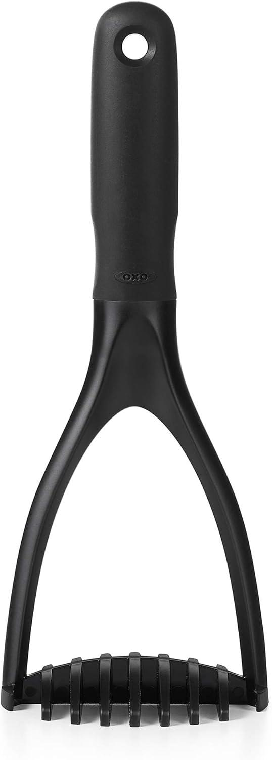 Black Nylon Potato Masher with Ergonomic Handle