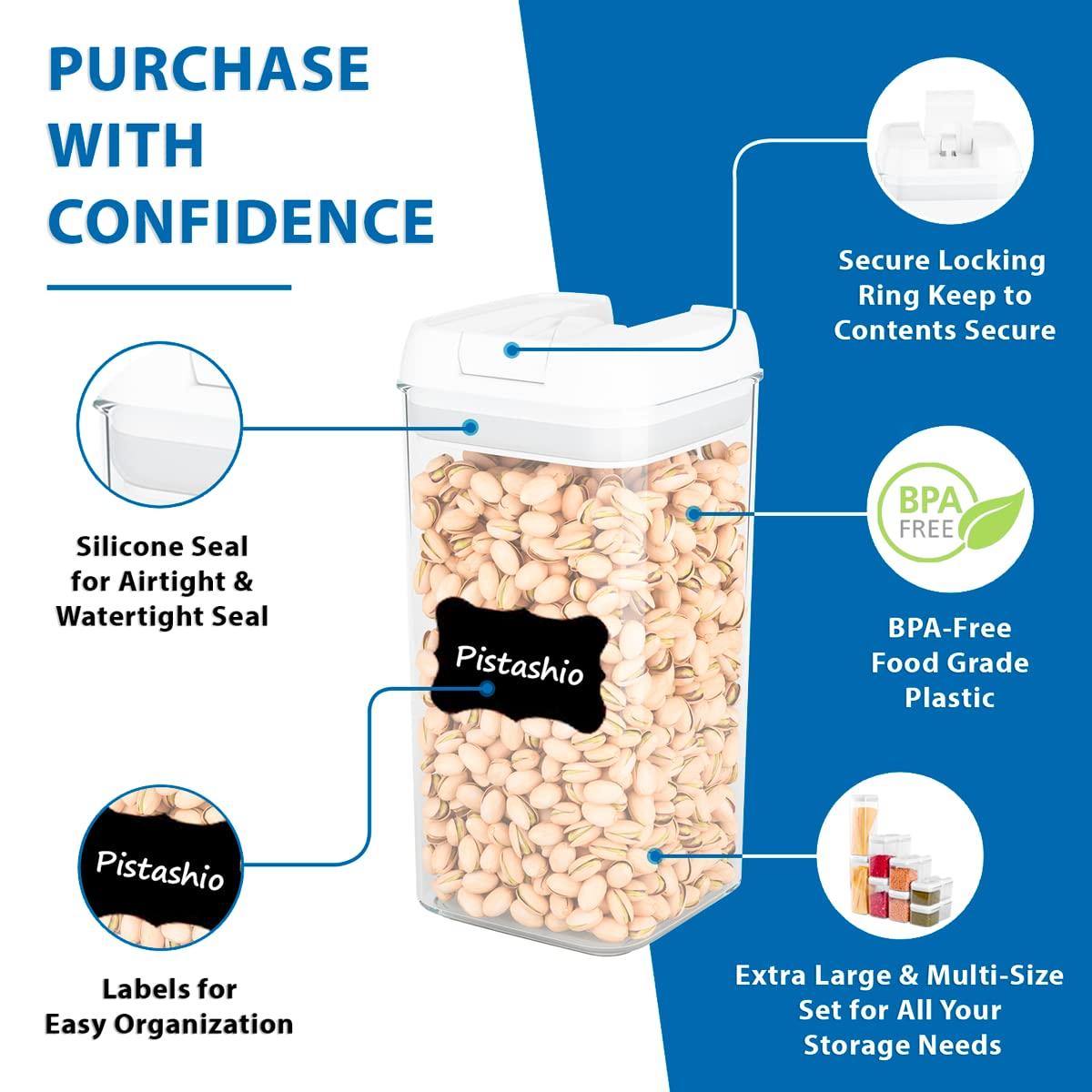 12pcs Airtight Food Storage Containers Set Kitchen and Pantry Organization