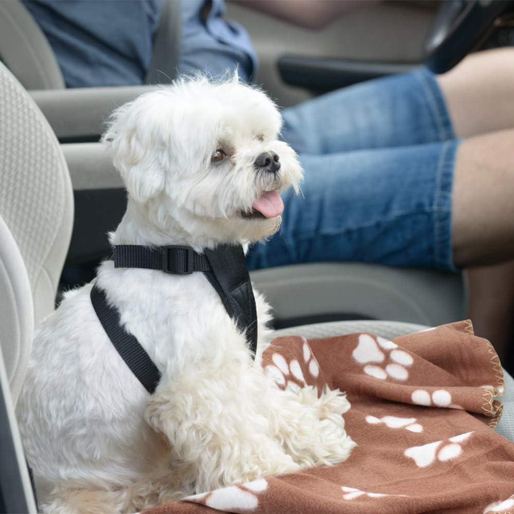 Reversible Fleece Paw Print Pet Blankets, 24x28 Inches, 6 Pack