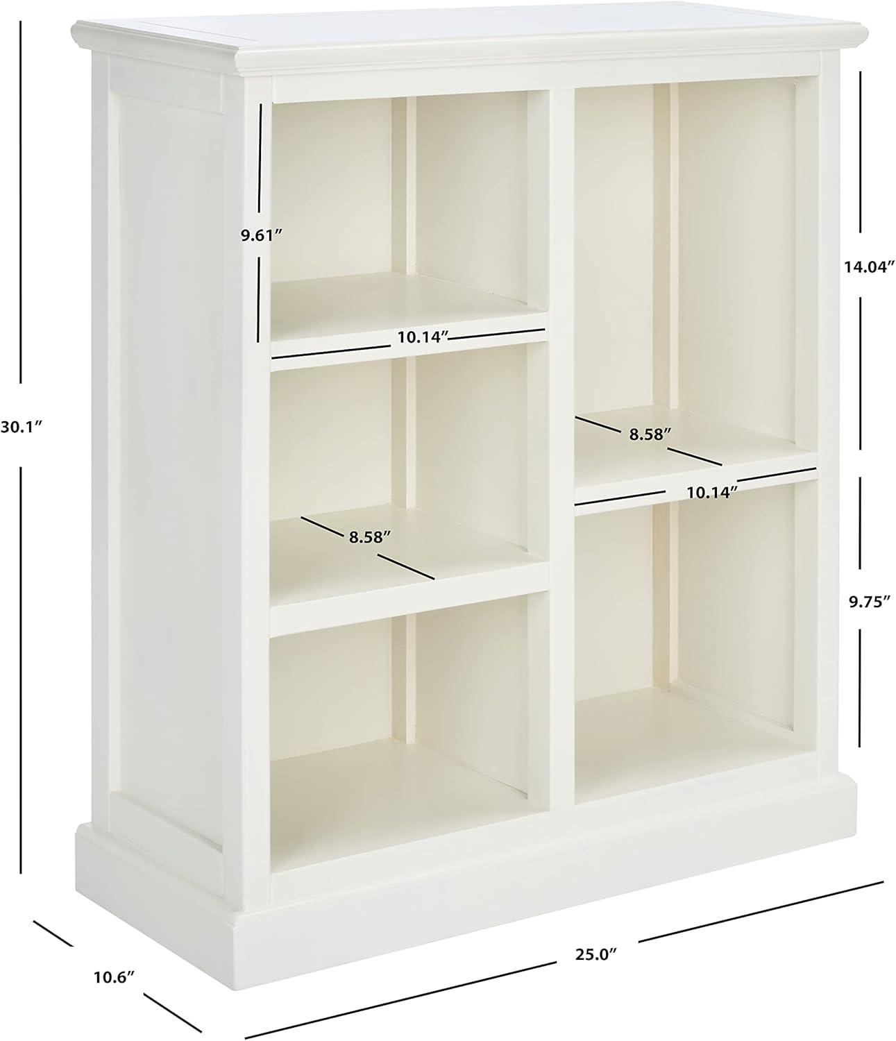 Maralah 25'' White Transitional 5-Shelf Bookcase