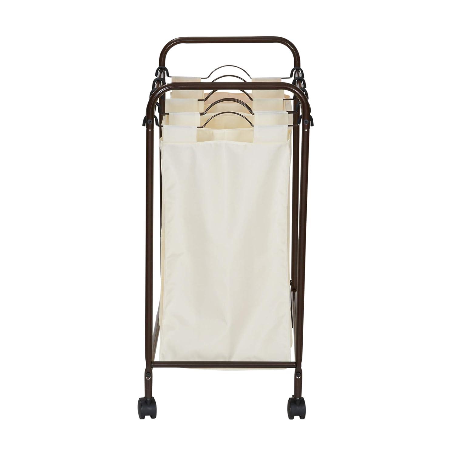 Rolling Laundry Sorter, 4 Bag Laundry Sorter Cart with Washable and Removable Bags
