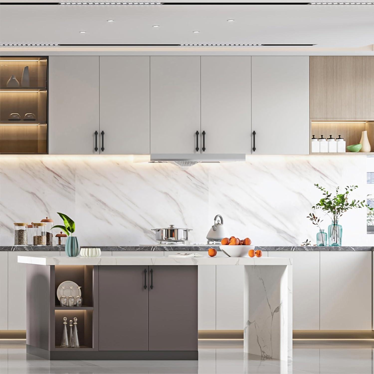 Piper Kitchen Handles, Solid Core Drawer Pulls for Cabinet Doors, 3-3/4" (96mm)