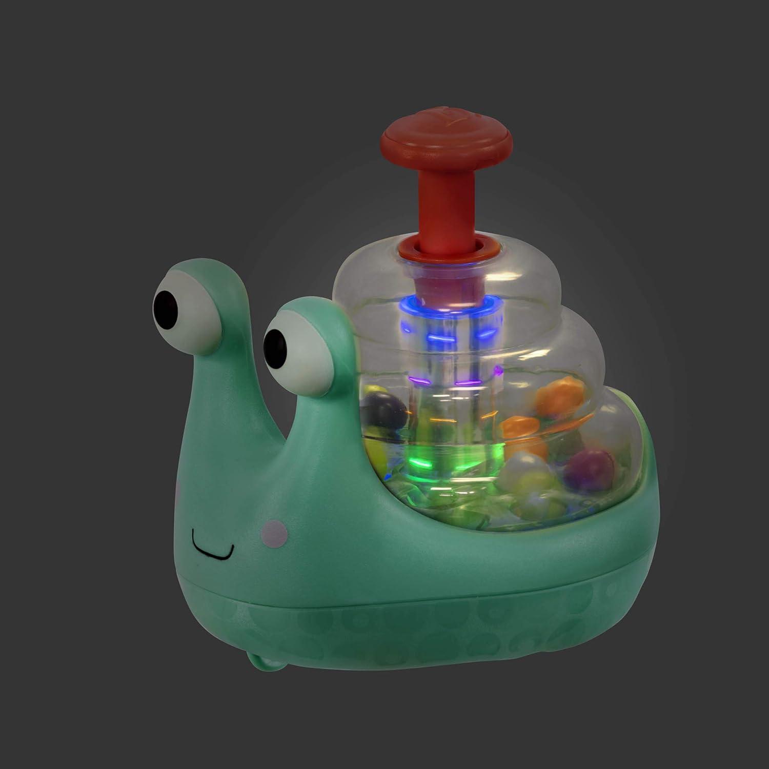 Mint Green Light-Up Snail Ball Popper Toy