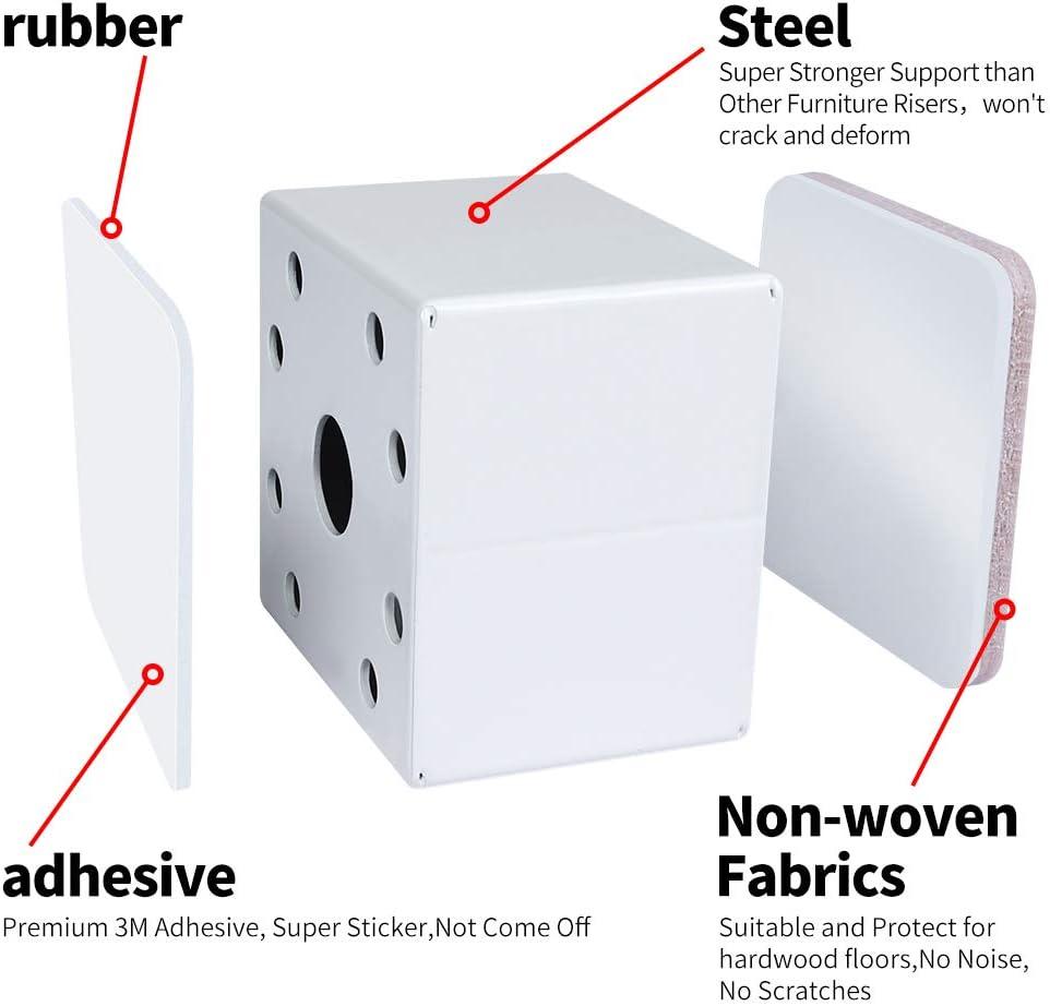 MAXAYA Bed And Furniture Risers, Heavy Square Chair So...