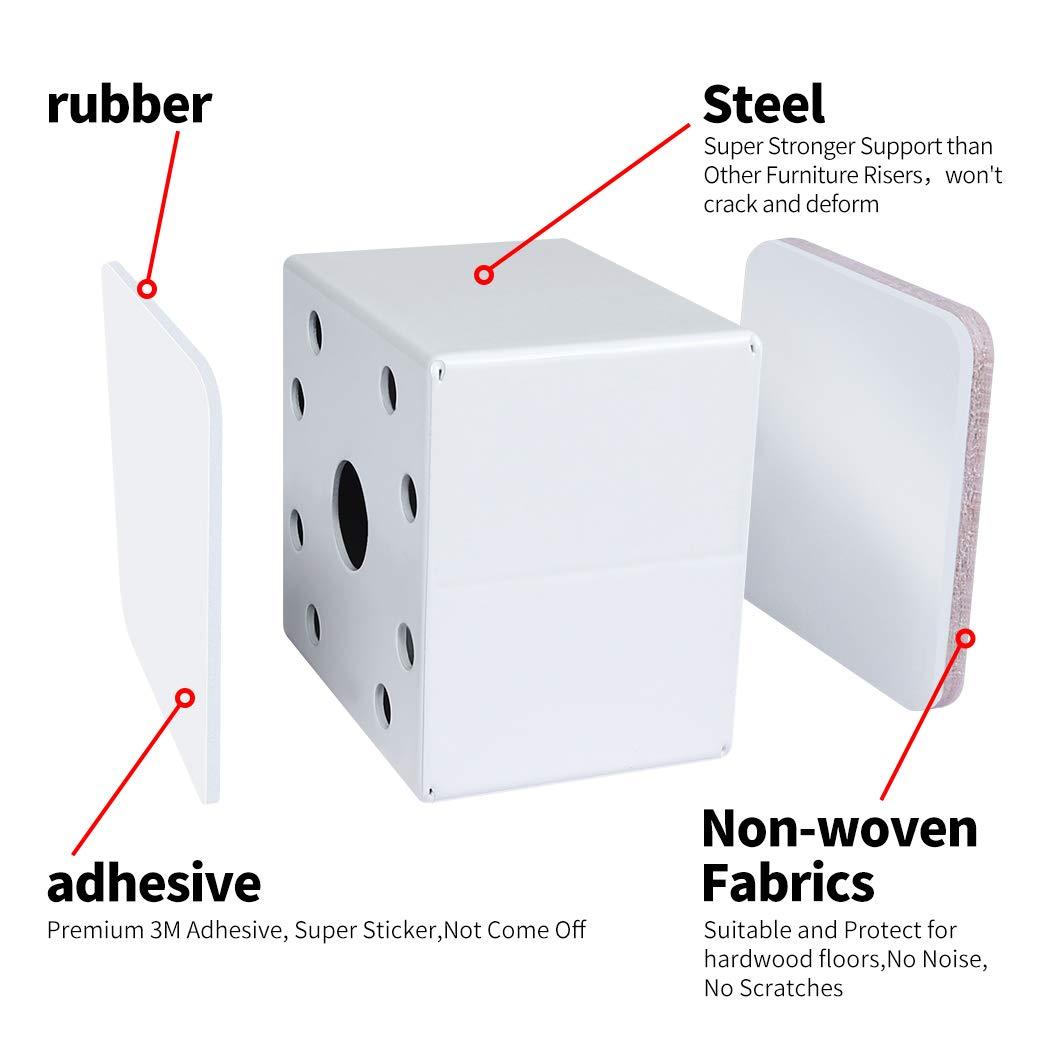 MAXAYA Bed And Furniture Risers, Heavy Square Chair So...