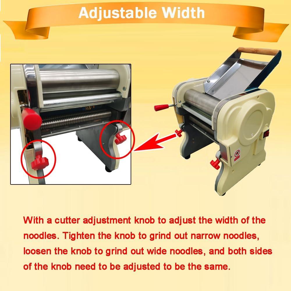 3mm Electric Pasta Press Maker Noodle Machine Automatic Noodle Making Machine with Round Knife 110V