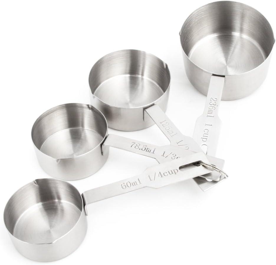 Fox Run Brands Deluxe 4-Pieces Stainless Steel Measuring Cup Set