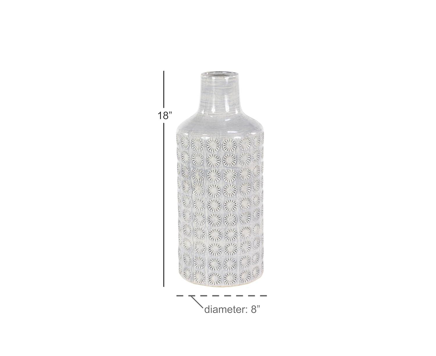 CosmoLiving by Cosmopolitan Porcelain Ceramic Floral Decorative Vase