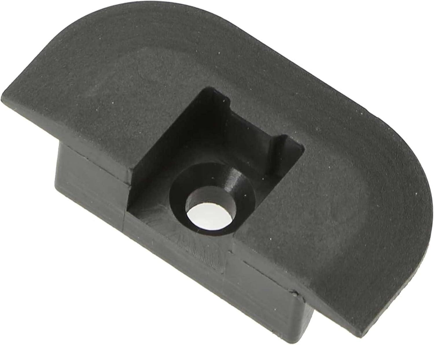 Black Plastic Flanged End Cap for L-Track Rails