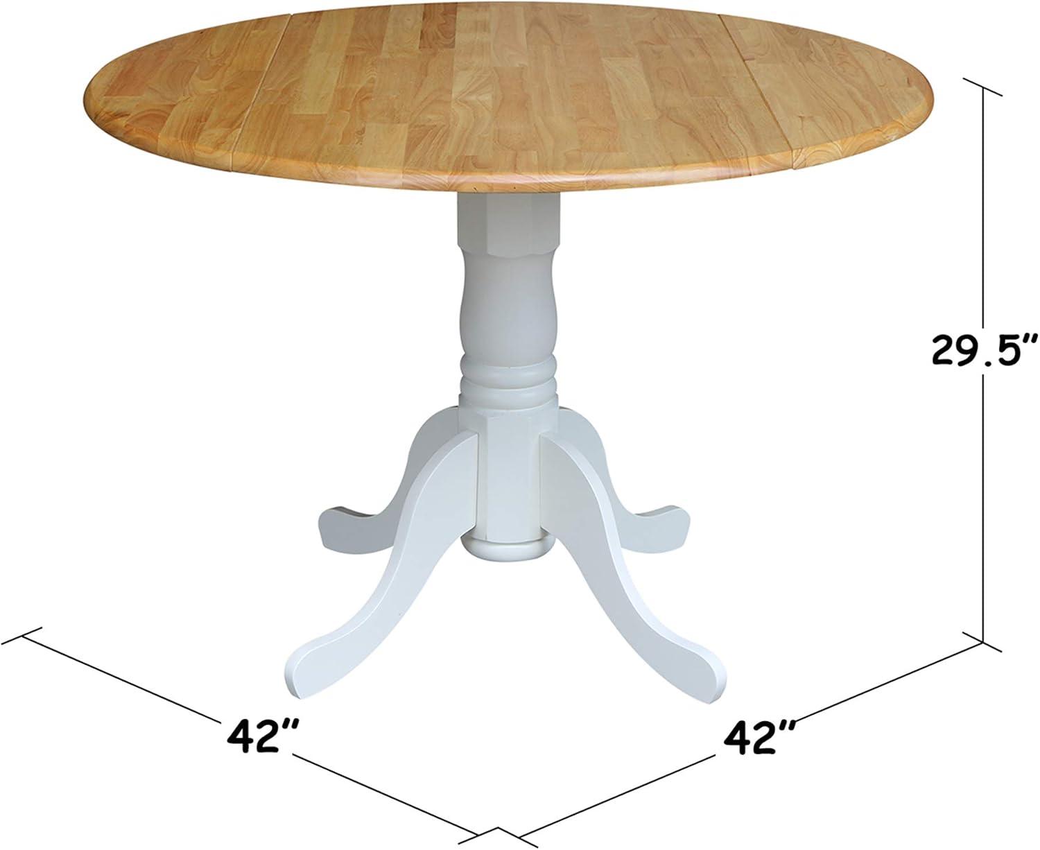 42" Mason Round Dual Drop Leaf Dining Table - International Concepts