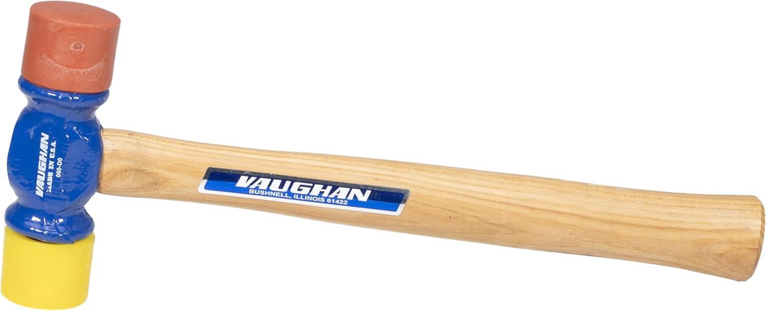 1 PK Vaughan 12 oz. Soft Face Hammer, 12 1/2 in L Steel W/ Vinyl Grip Handle