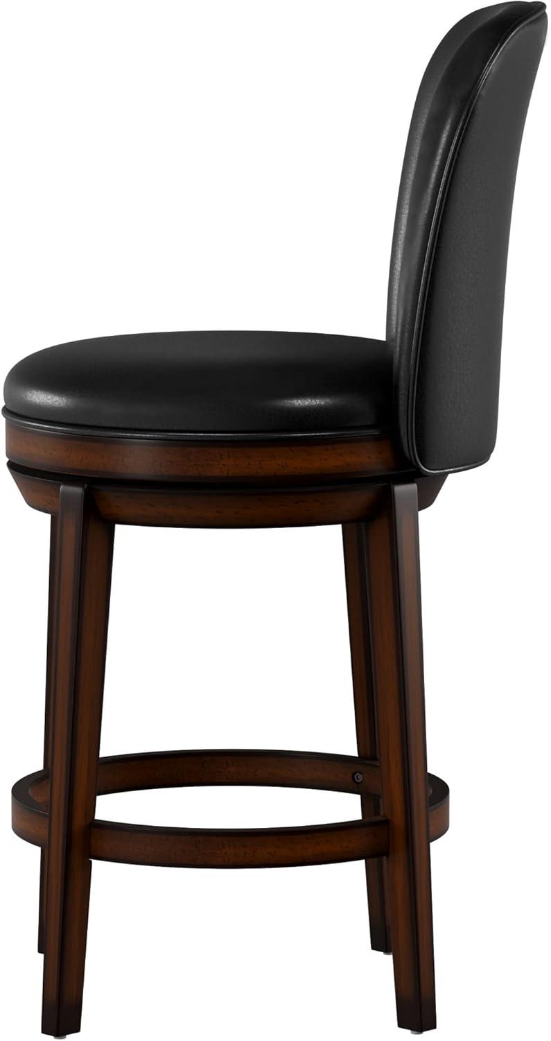 Hillsdale Furniture Victoria Wood Counter Height Swivel Stool, Dark Chestnut