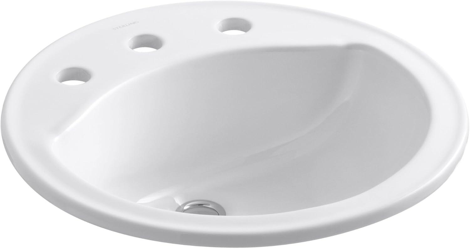 Modesto Ceramic Circular Drop-In Bathroom Sink