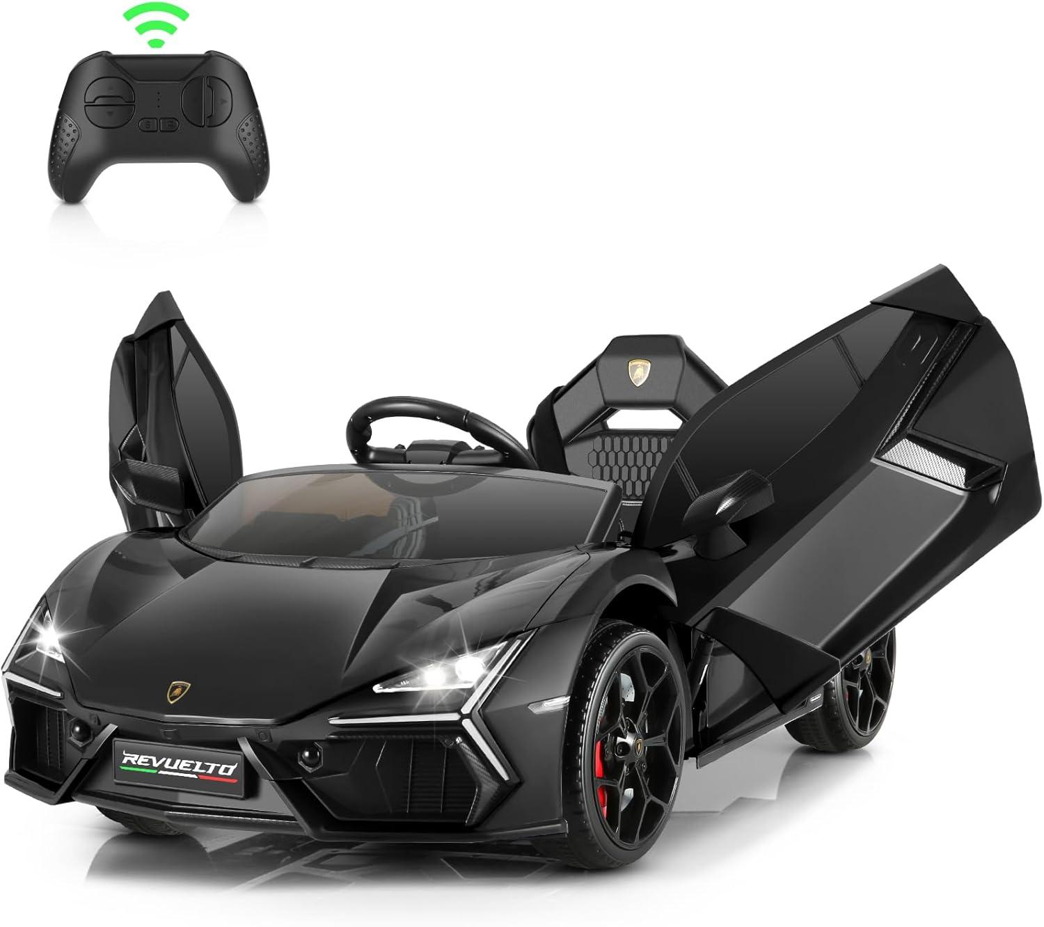 12V Kids Ride On Car, Licensed Lamborghini Revuelto Electric Car For Kids