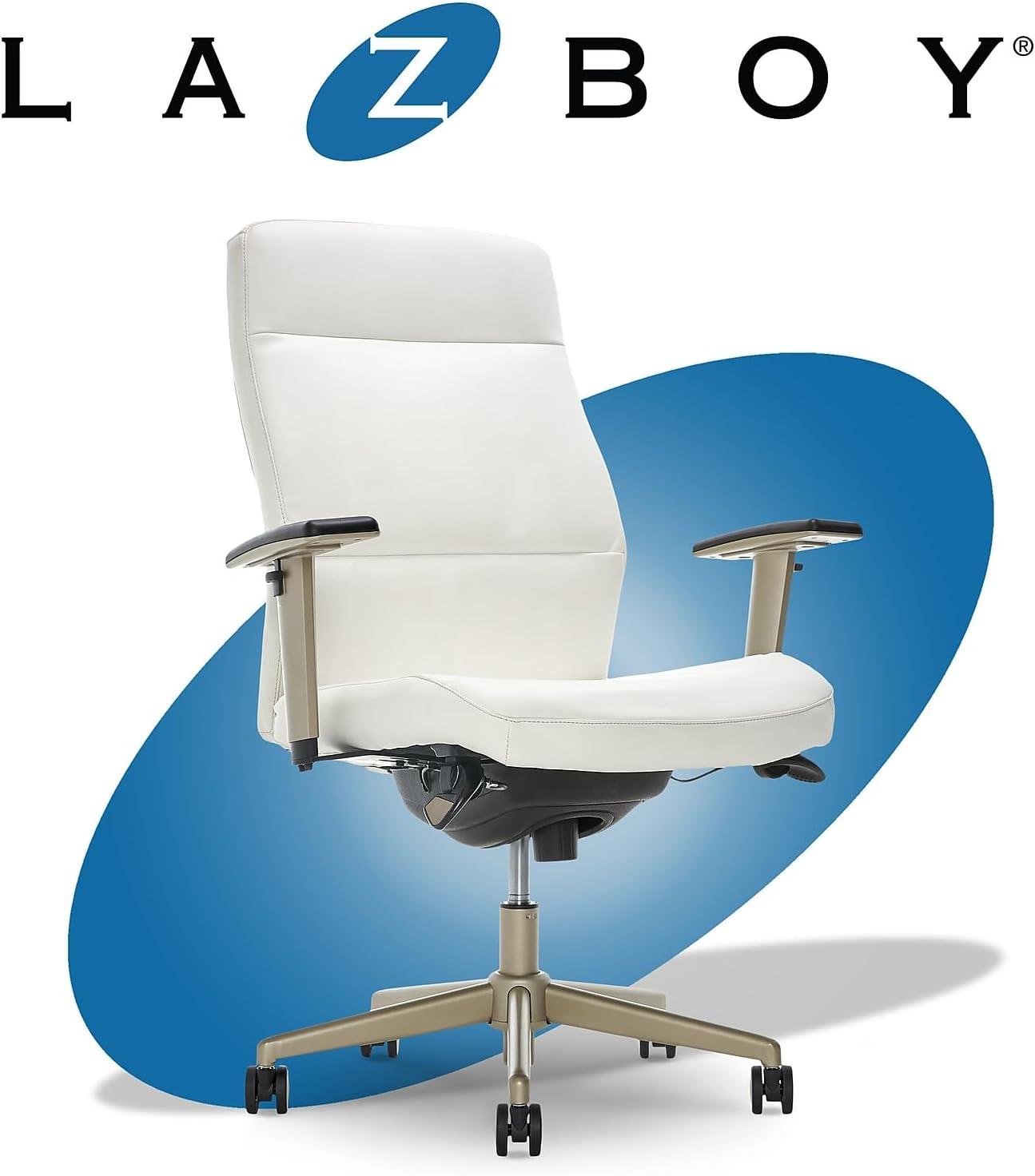 Baylor La-Z-Boy Bonded Leather Adjustable Ergonomic Executive Office Chair with Lumbar Support