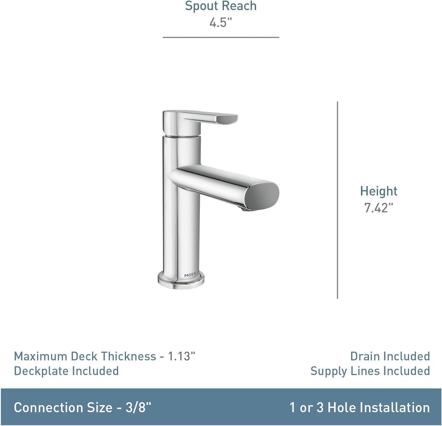 Moen Moen Meena Single Hole Bathroom Faucet with Drain Assembly 84794BZG