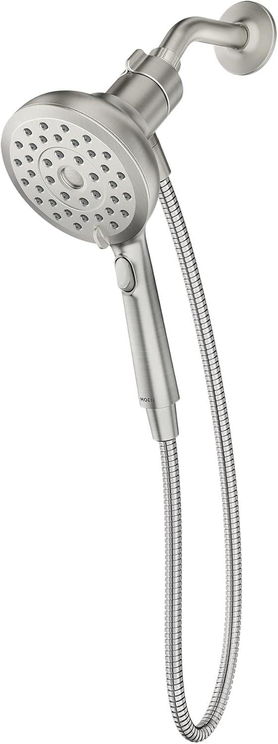 Verso Brushed Nickel Handheld Shower with Magnetix Docking