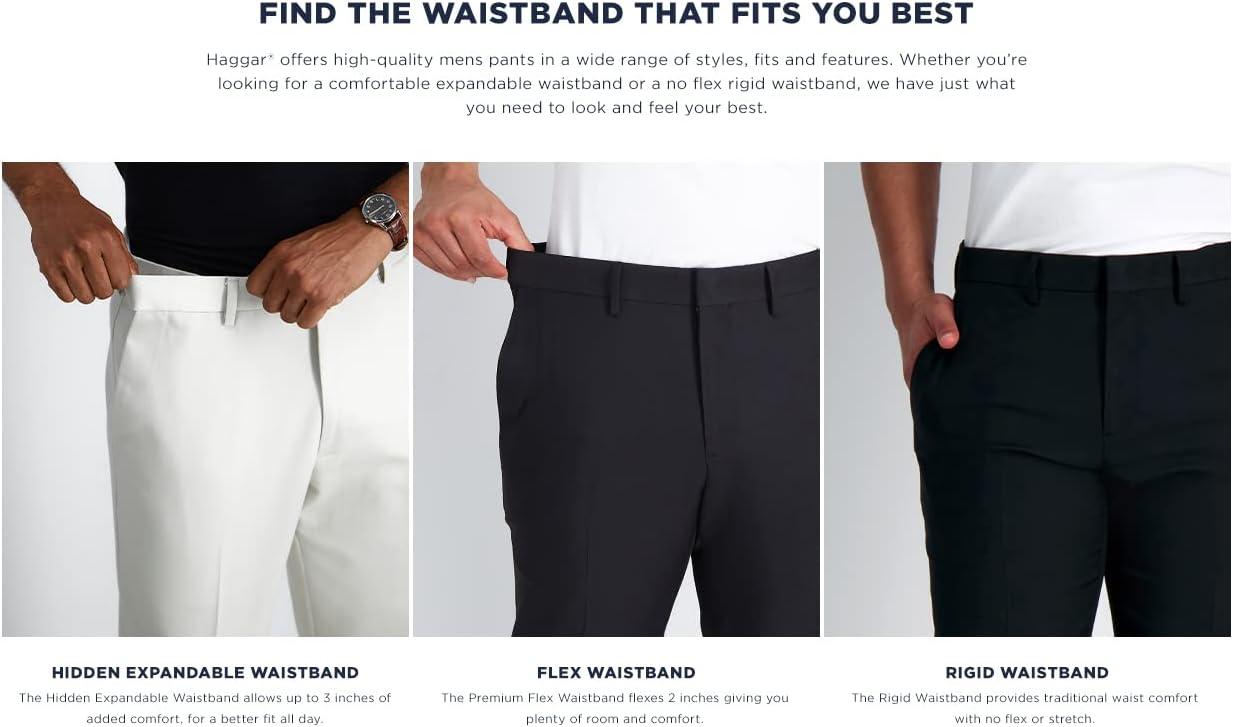 Haggar Men's Premium Comfort Classic Fit Pleat Front Dress Pant (Regular And Big & Tall Sizes)