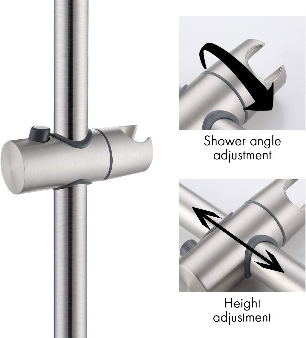 5-Spray Multifunction Deluxe Wall Bar Shower Kit with Hand Shower in Polished Chrome