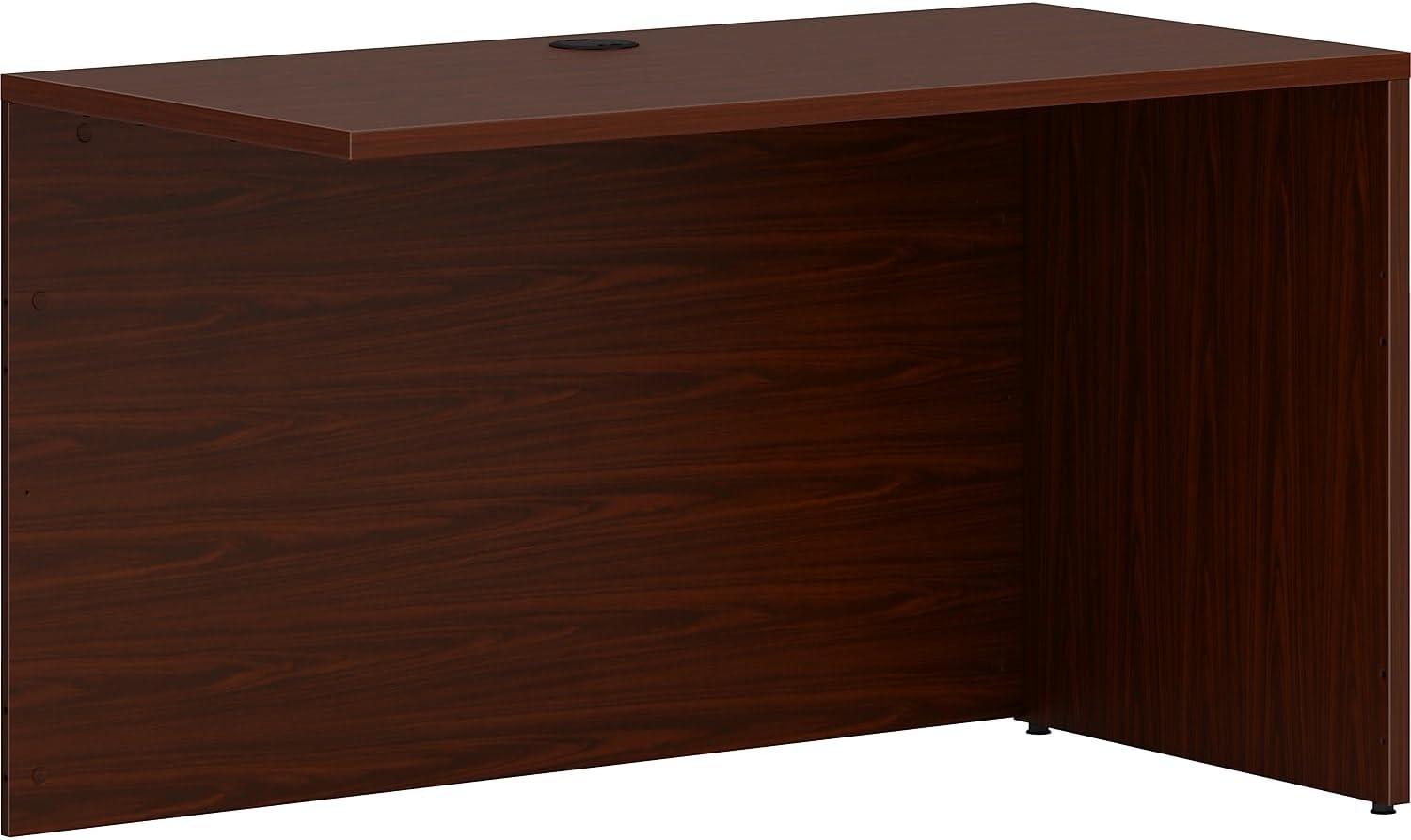 Traditional Mahogany Laminate Rectangular Desk Return Component