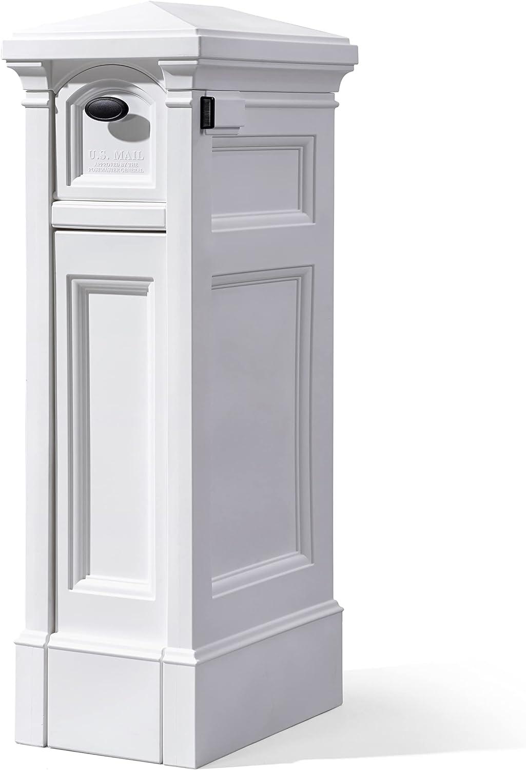 Step2 Atherton Reserve White Lockable Package Storage Mailbox, Plastic