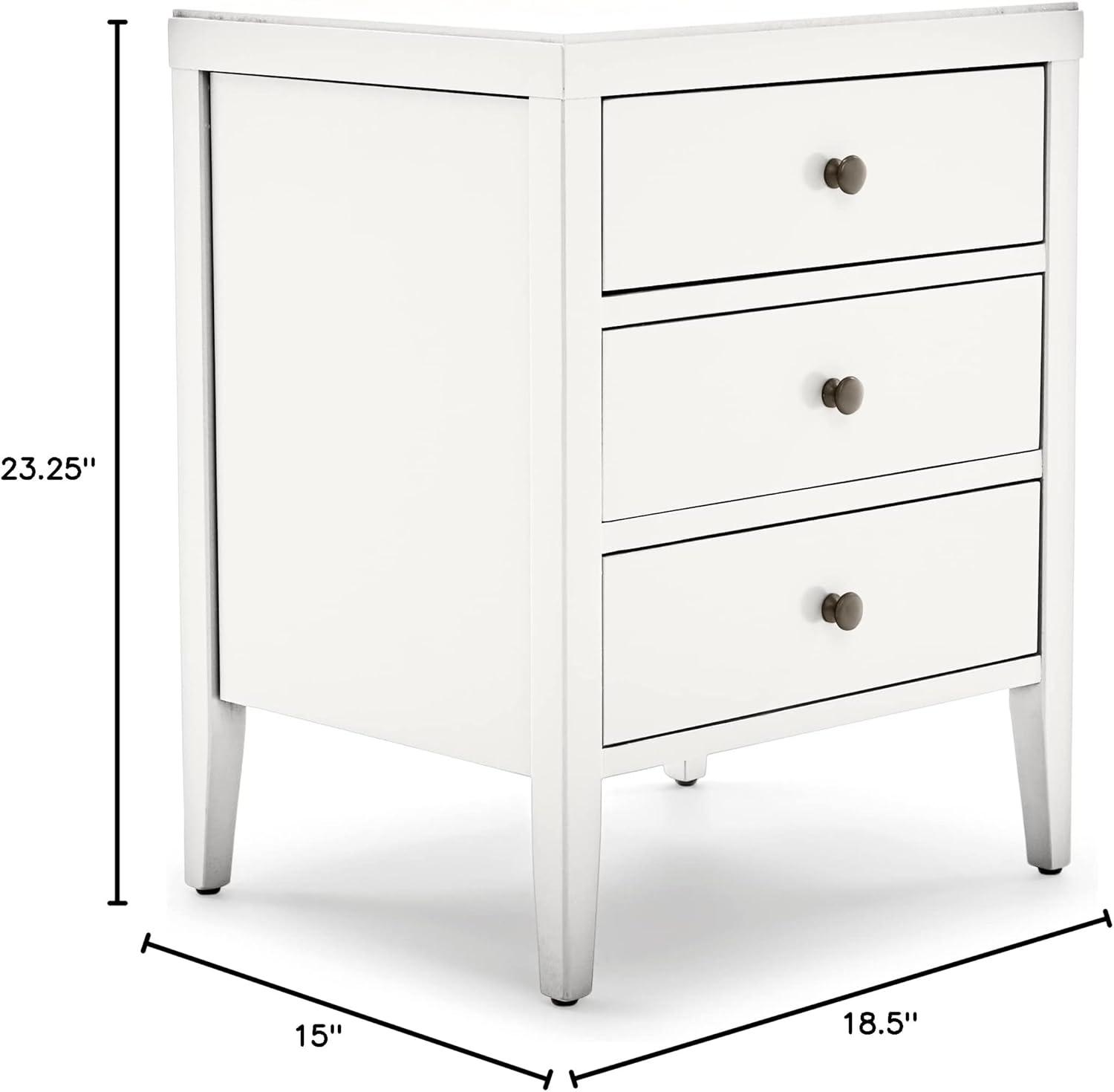 ClickDecor Finley Solid Wood Fully Assembled 3 Drawer Nightstand