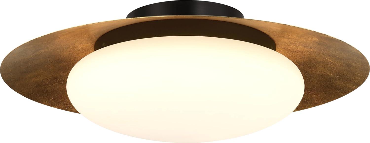 Halcyon Gold and Glass LED Flush Mount Ceiling Light