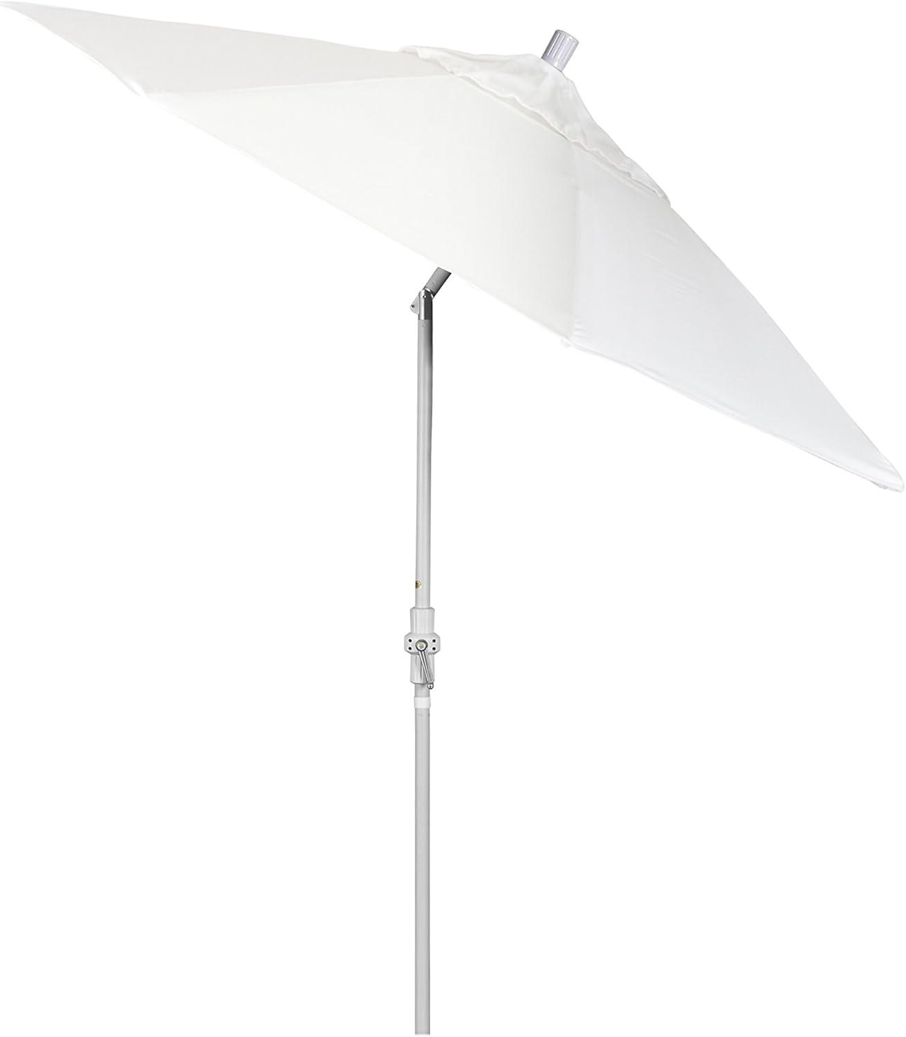 9 ft. White Fiberglass Market Patio Umbrella with Olefin Fabric