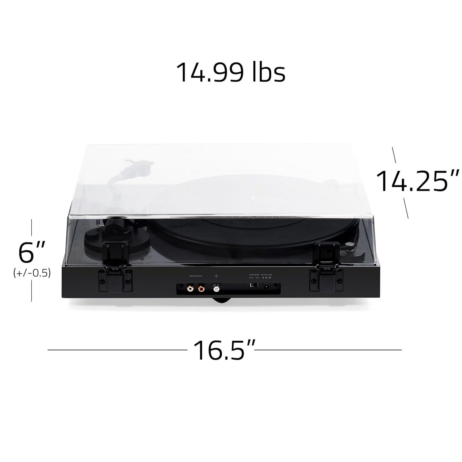 Fluance RT84 Reference High Fidelity Vinyl Turntable Record Player with Ortofon 2M Blue Cartridge & Speed Control Motor - Walnut
