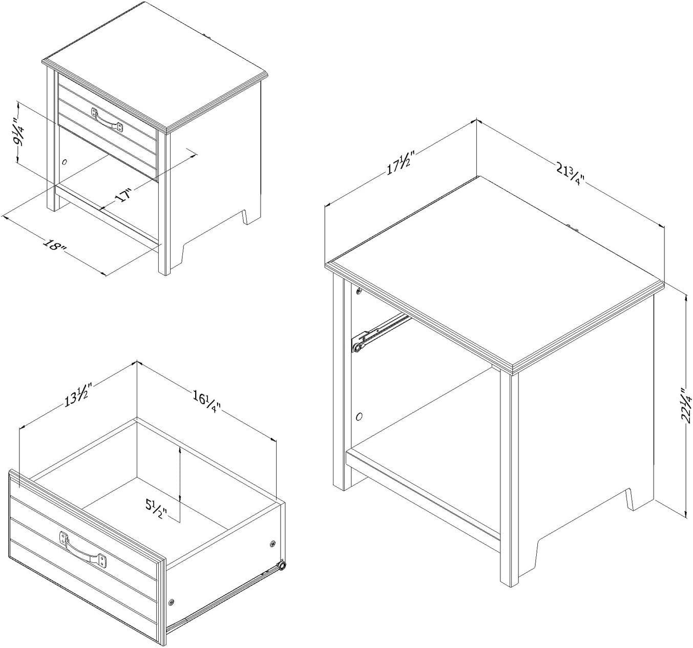 Cubby 1 Drawer Nightstand