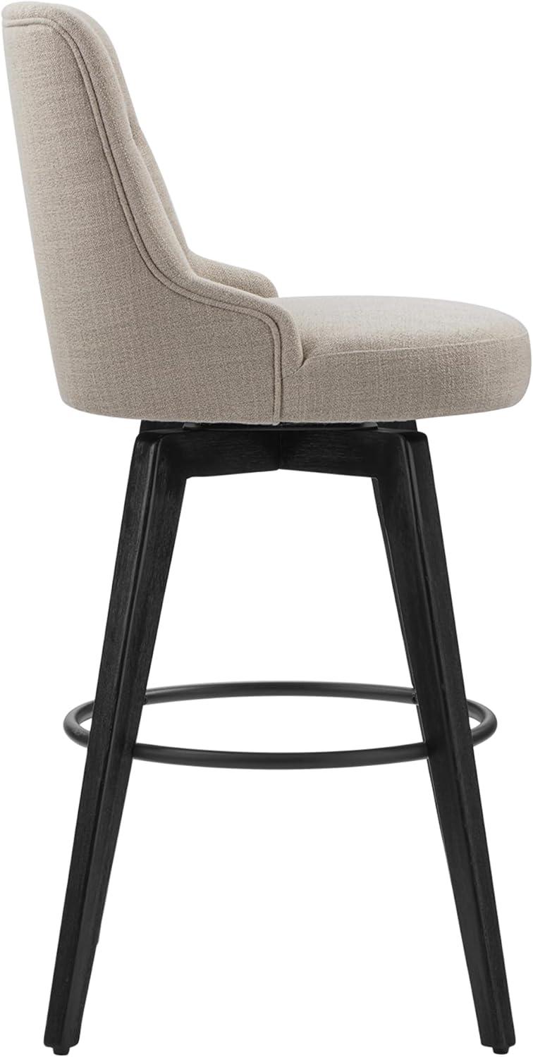 Arjean Swivel Upholstered Counter Stool with Metal Frame