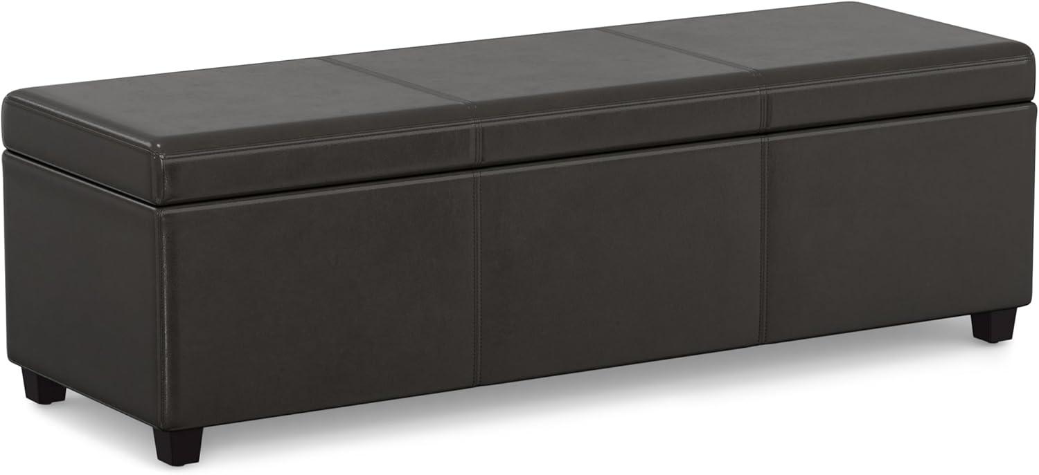 Avalon Faux Leather Upholstered Storage Bench