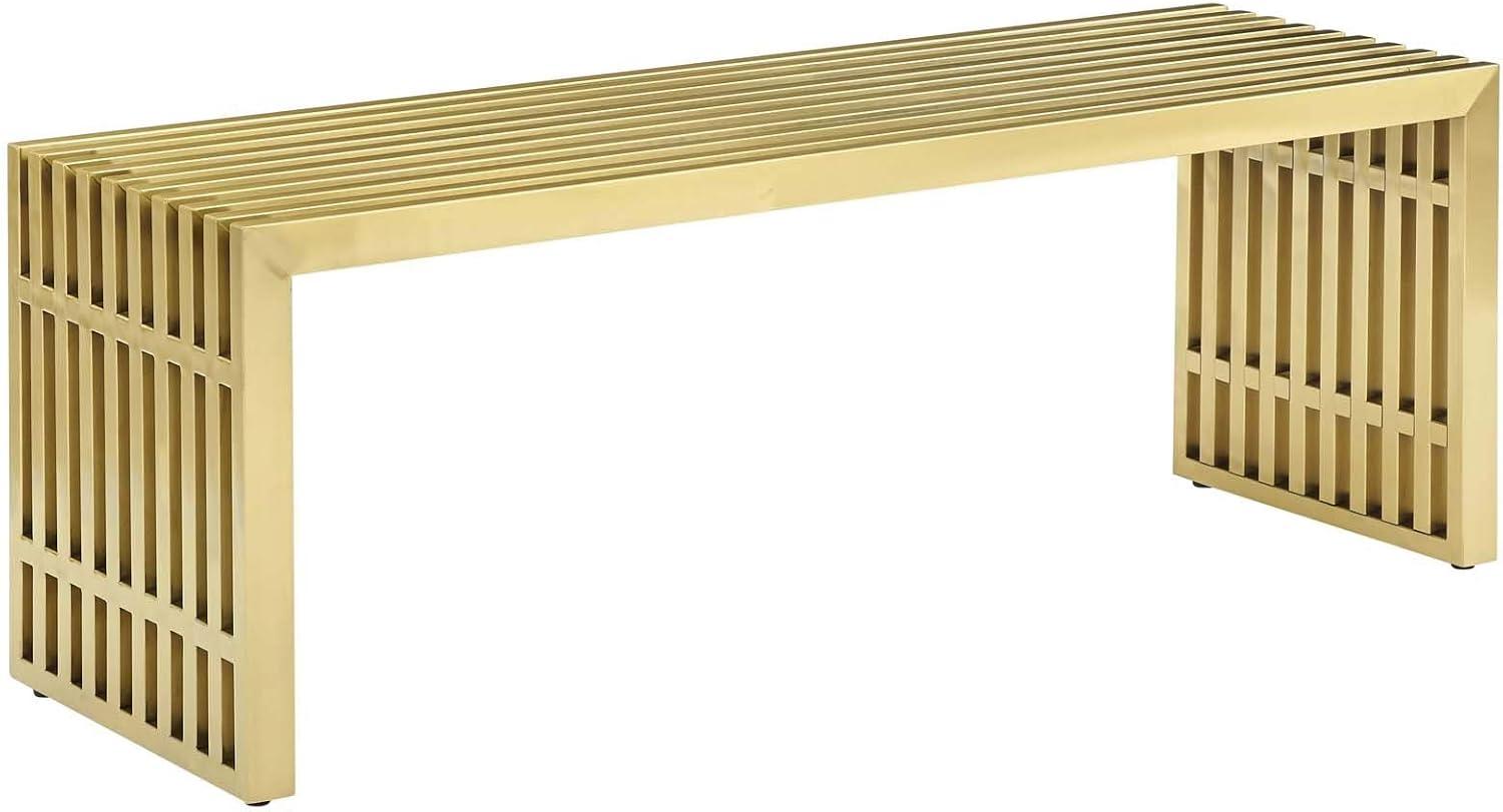 Ergode Gridiron Medium Stainless Steel Bench - Gold