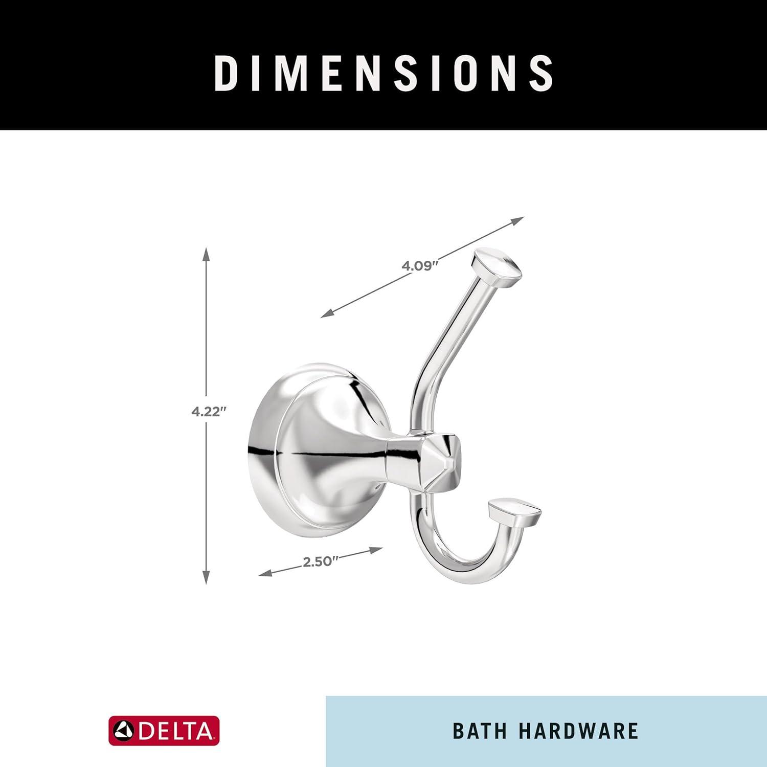 Delta Esato Double Towel Hook Bath Hardware Accessory ESA35-PC