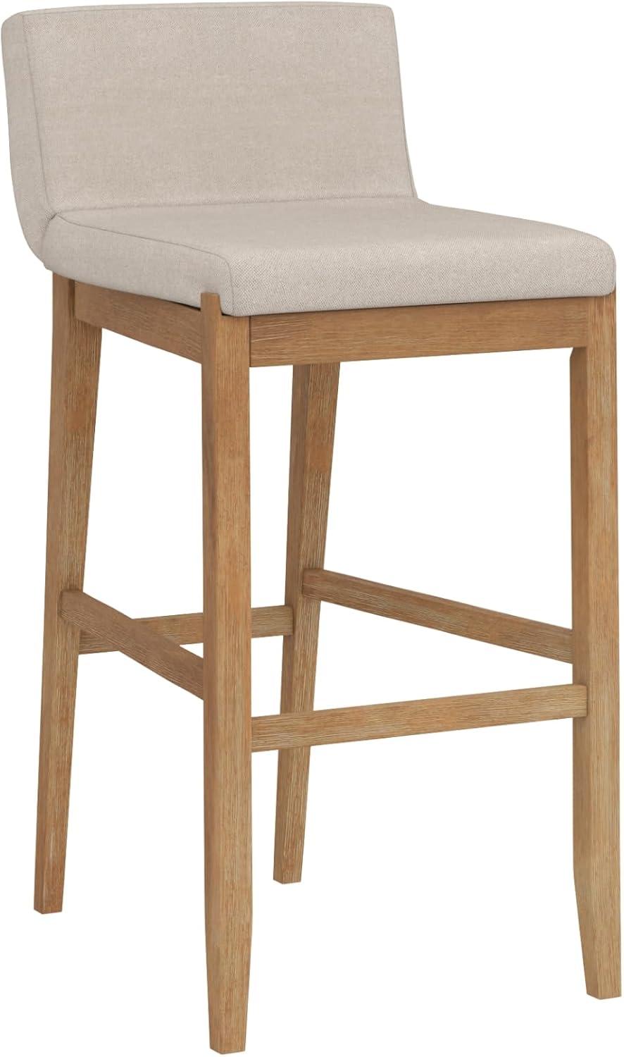 Nathan James Upholstered Wooden Stool