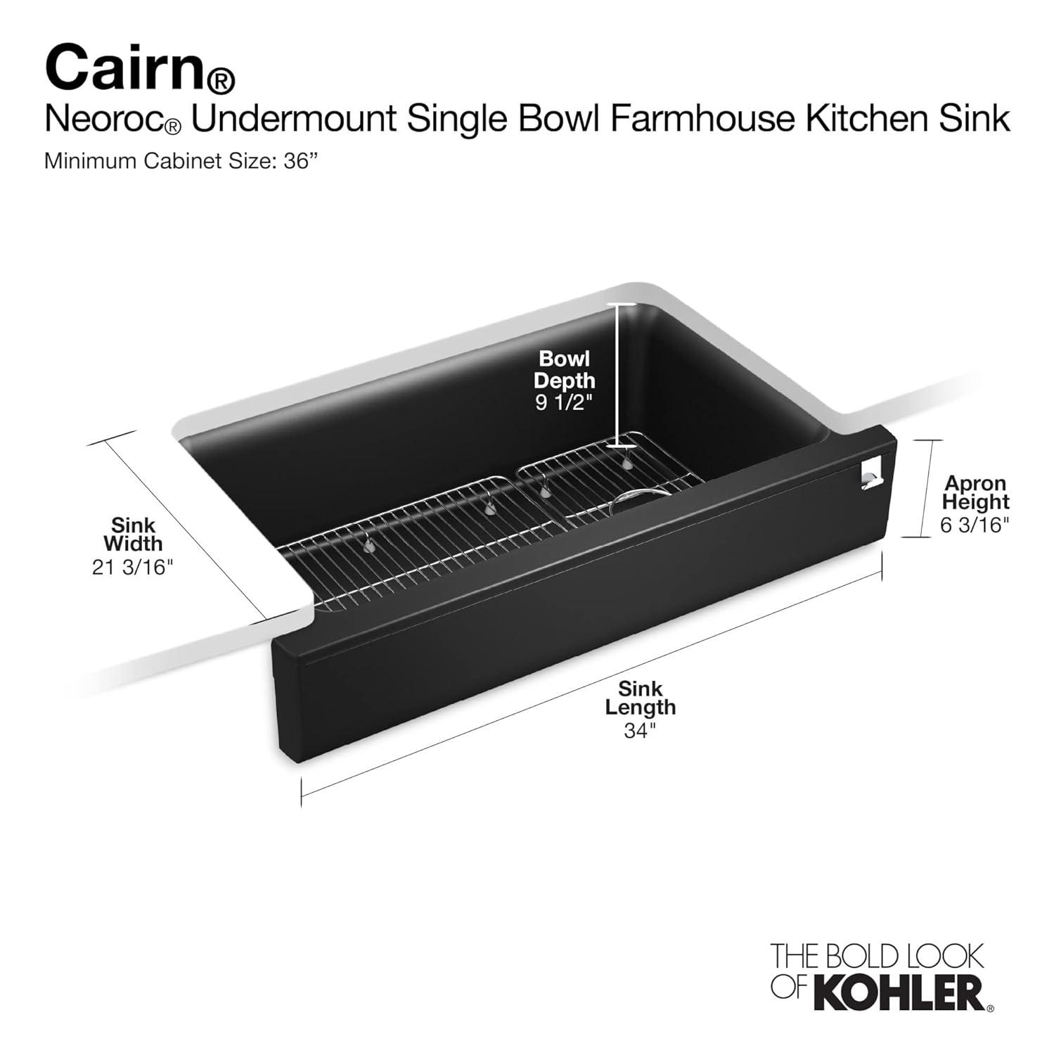 Cairn Undermount Single-Bowl Farmhouse Kitchen Sink