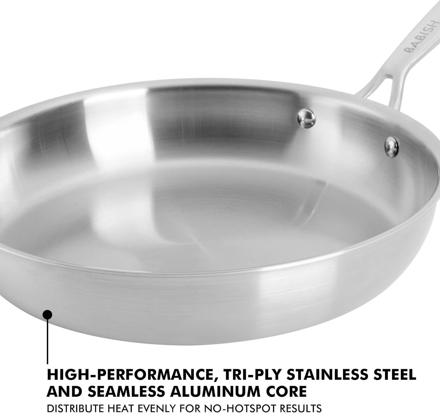 Babish Stainless Steel (18/8) Non-Stick Frying Pan