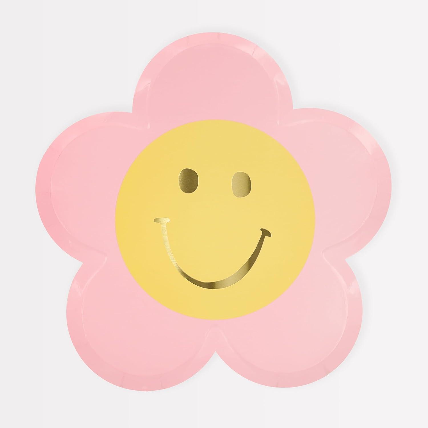 Meri Meri Happy Icons Flower Plates (Pack of 8)