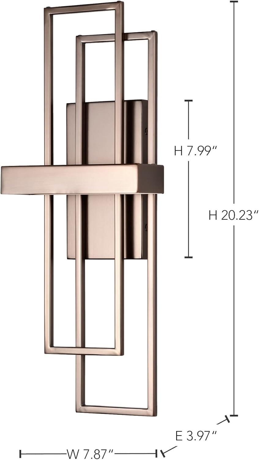 Bronze Dimmable LED Vanity Wall Sconce, 20.25"