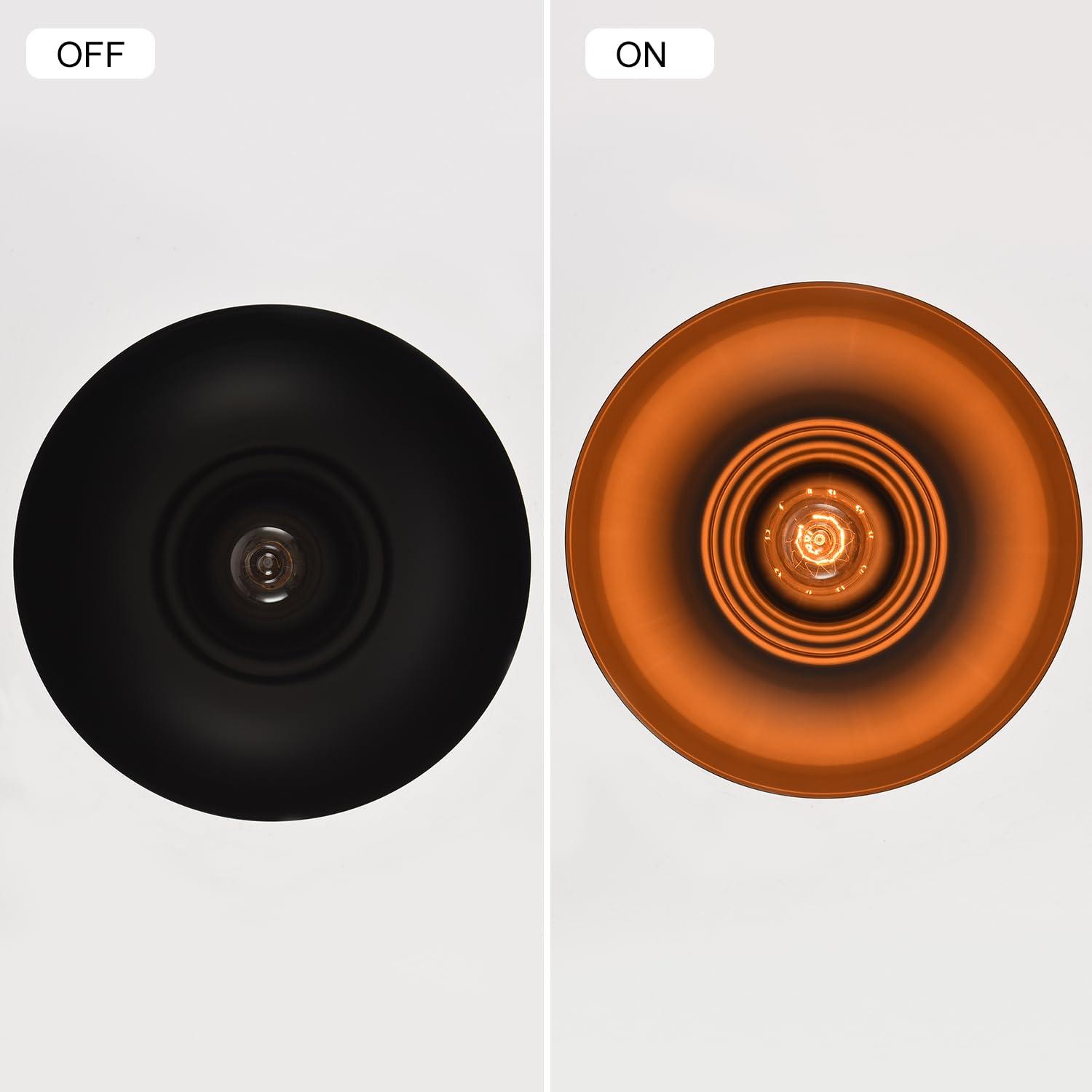 2-Pack Black Pendant Lights, 11.81'' Modern Pendant Lights Kitchen Island, Dome Large Pendant Light for Dining Room Foyer Bedroom Entryway Hallway Light Fixtures