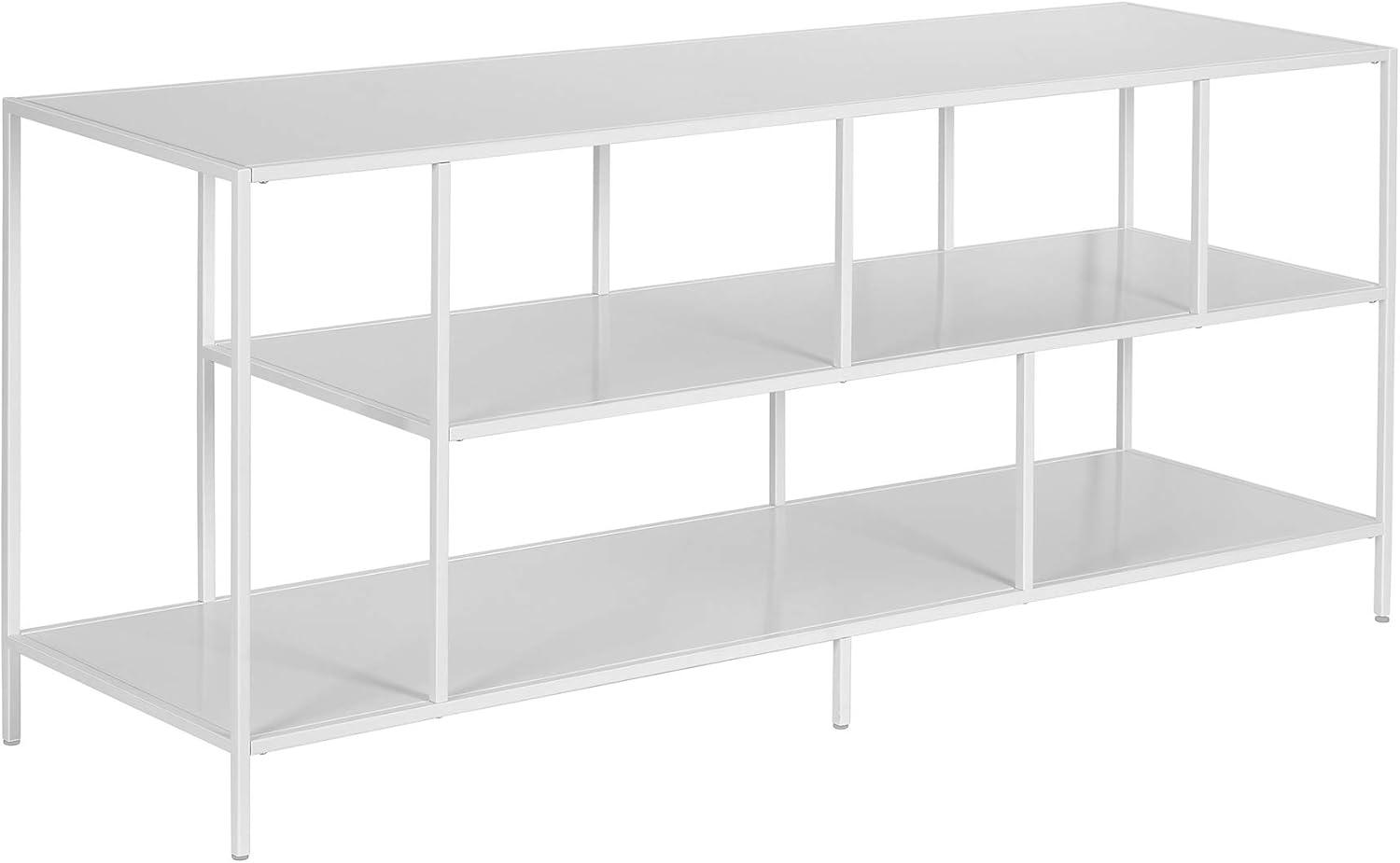 Three Shelf TV Stand in White - Henn&Hart