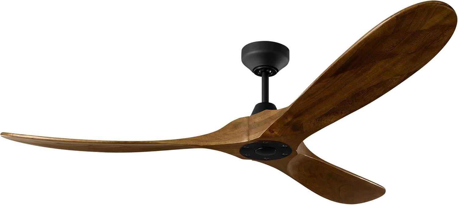 Midnight Black and Dark Walnut 60-Inch Smart Ceiling Fan